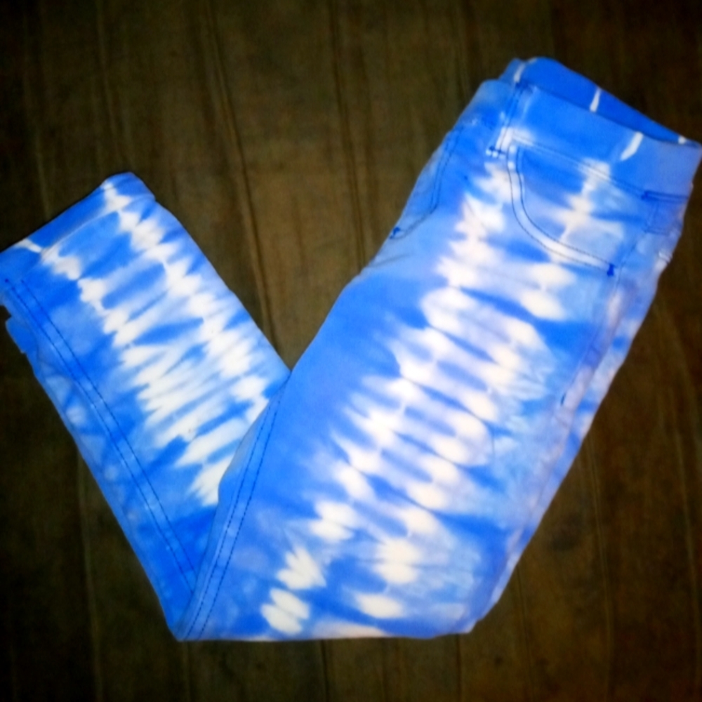 Girl's sz 7/8 stretchy tie dye jeggings new